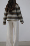 SWAYING/KNIT Thick Striped Cardigan SW212SZ09